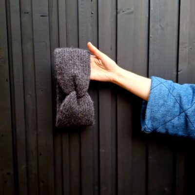 Twist Headband Antraciet